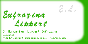 eufrozina lippert business card